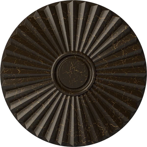 Ekena Millwork Shakuras Ceiling Medallion (For Canopies up to 5"), 19 3/4"OD x 1 3/8"P, Stone Hearth Crackle CM20SHSHC - main